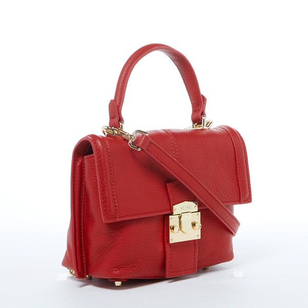 Linda Red Leather Backpack Purse