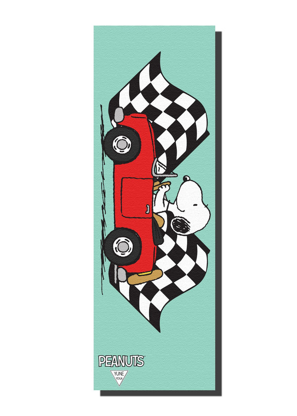 Ascend Yoga Mat Peanuts Snoopy Race Car Mat