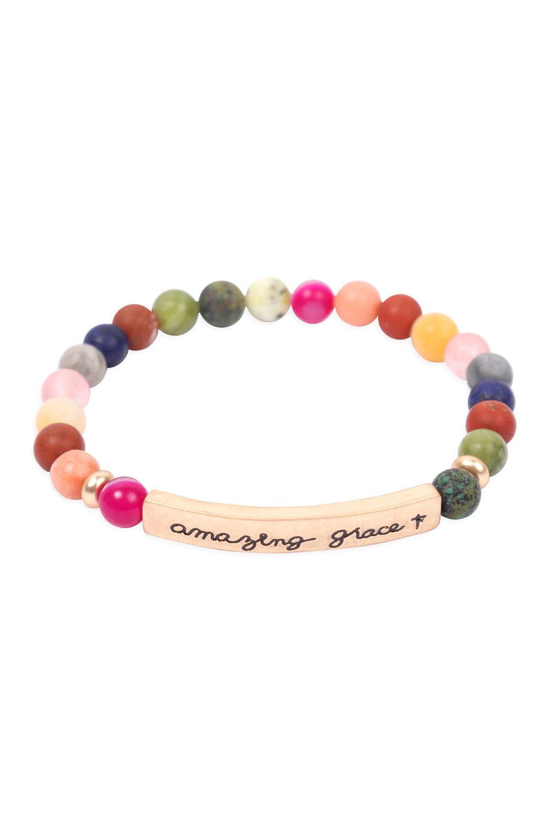 Hdb3223 - "Amazing Grace" Charm Beads Bracelet