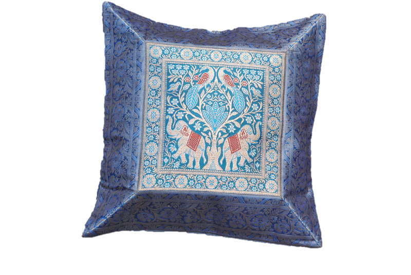 Brocade Silk Decorative Throw Pillow Case: