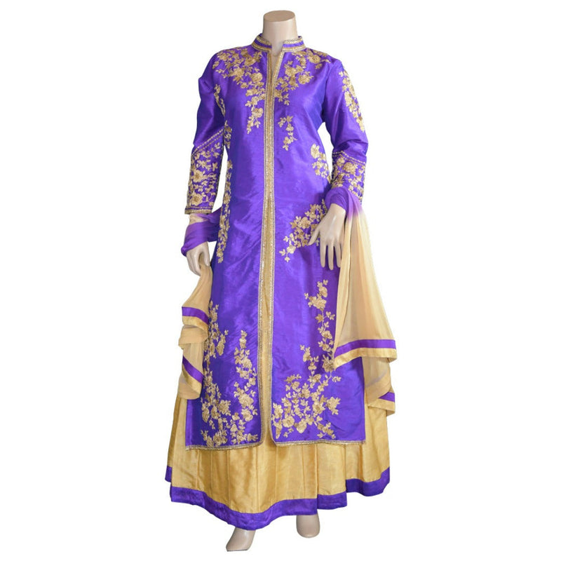 Sherwani Style Long Top With Lehenga