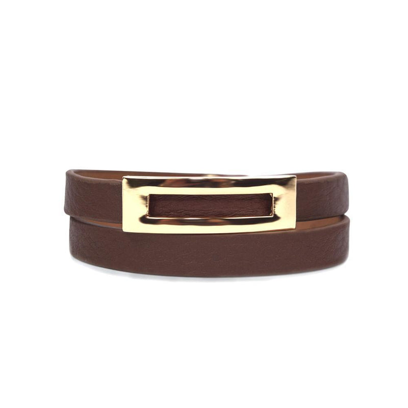 Buckled Leather Bracelet- Sienna