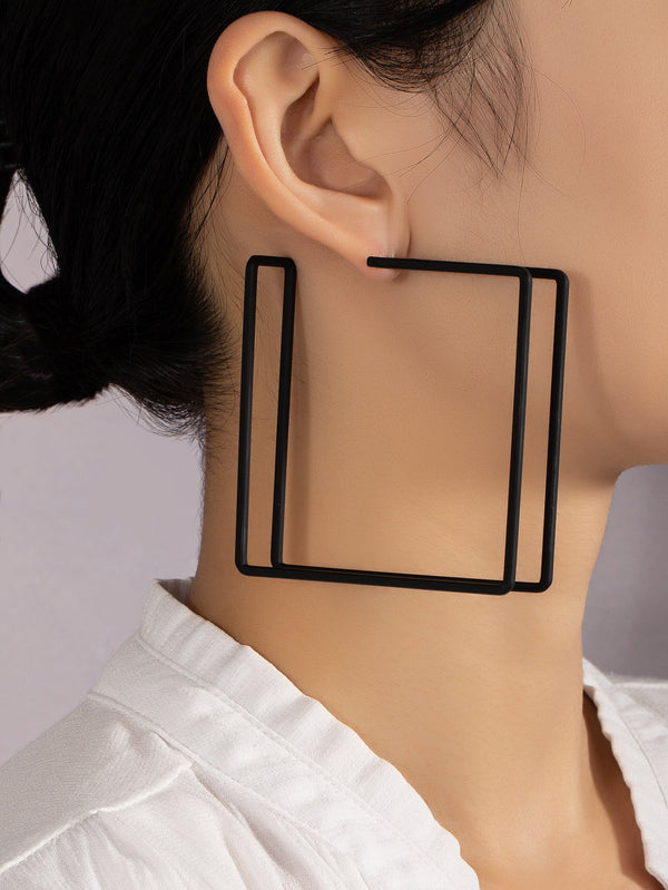 Uniquely Squared Hoops (Black)
