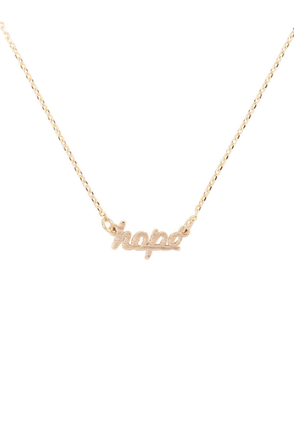 "Hope" Script Chain Necklace