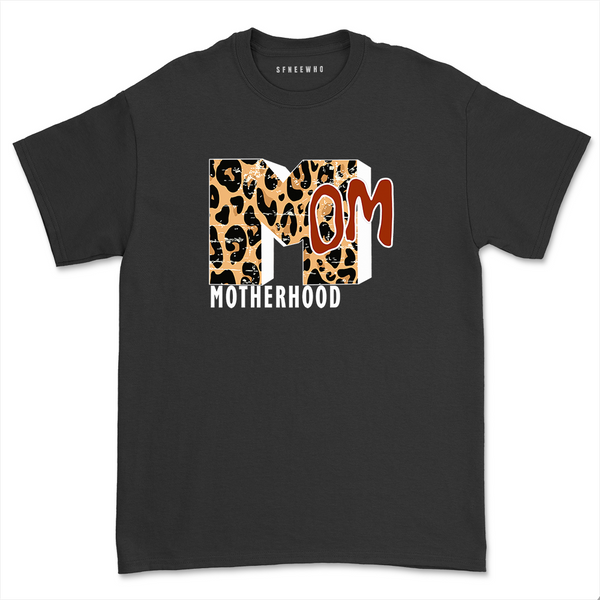 Women Retro Mom Motherhood Shirt Funny Leopard Print Letter Mama T-Shirt Short Sleeve Tees Casual Tops