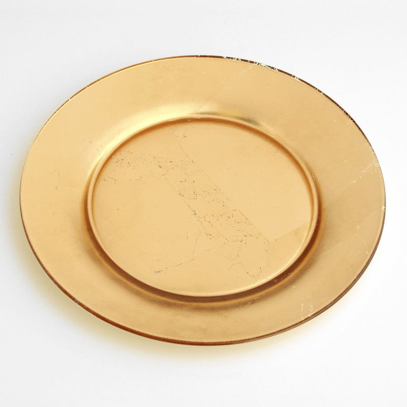 GILT PRIMA Set/4 Gold Dinner Plates