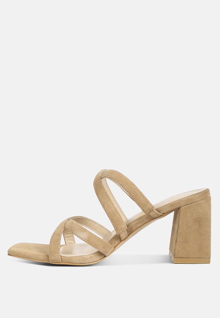 Valentina Strappy Casual Block Heel Sandals