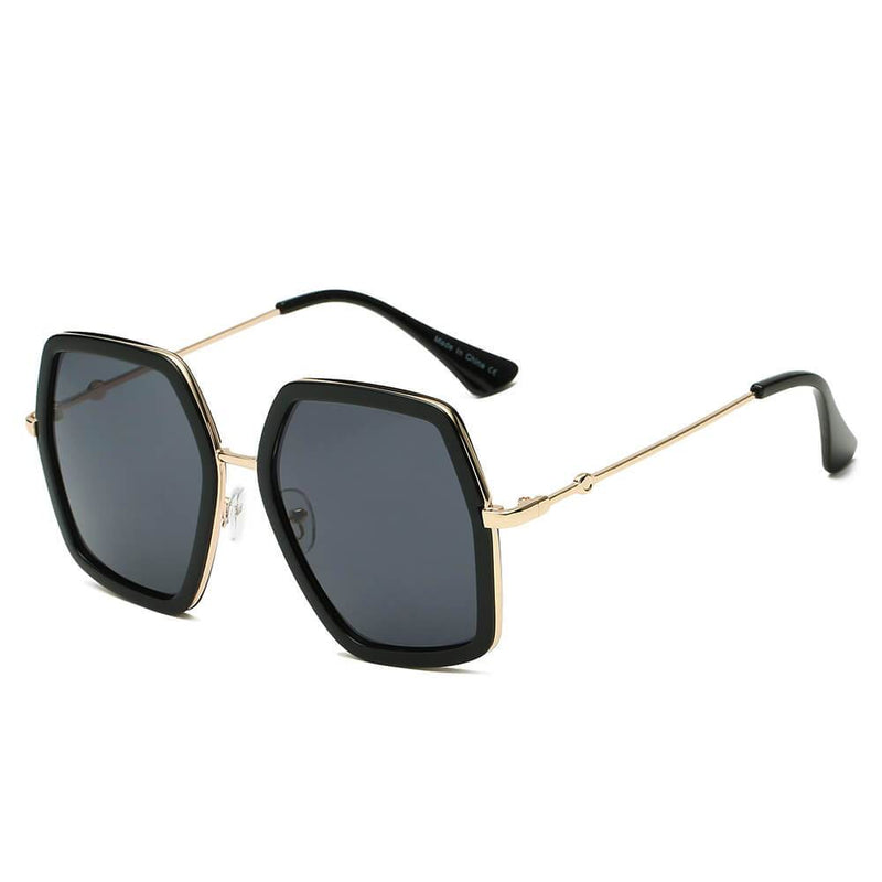 CORBIN | S2059 - Women Square XXL Retro Oversize Sunglasses