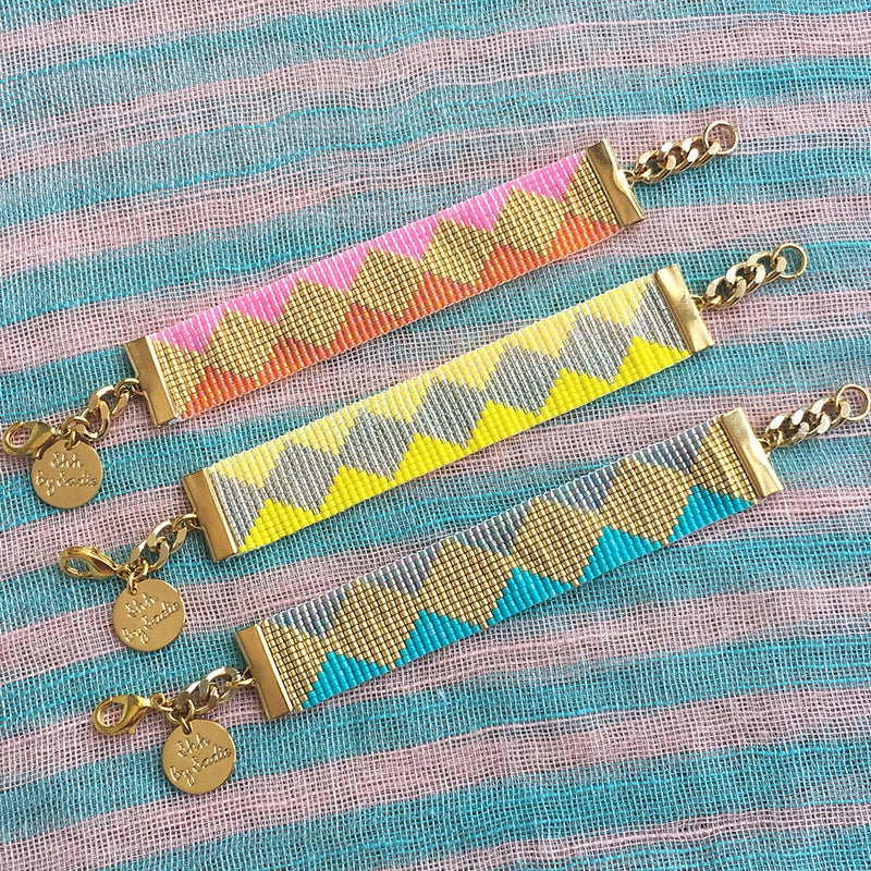 Soleil Bracelets - Pink / Yellow / Turquoise
