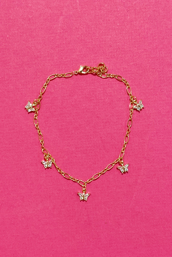 Butterfly Row Anklet