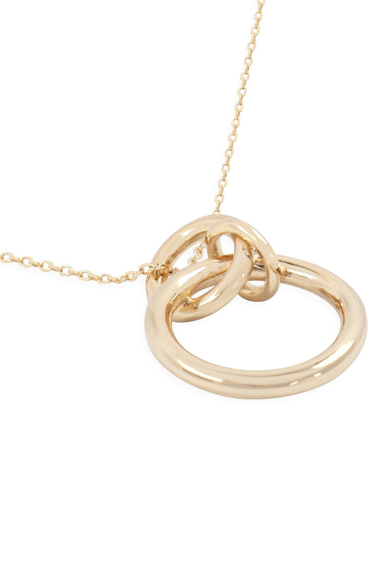 Inb020 - 3 Linked Ring Necklace
