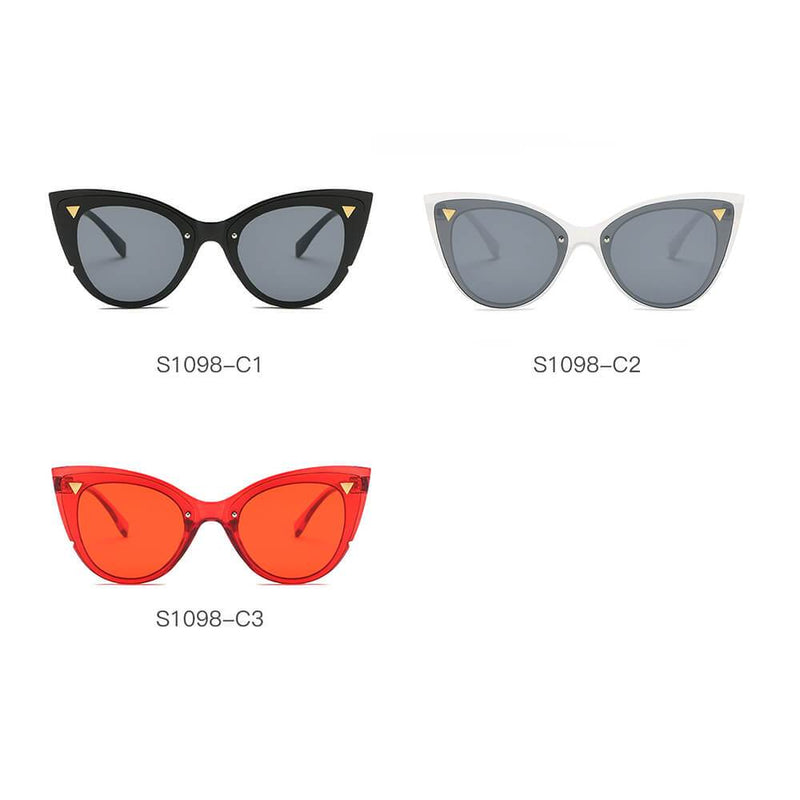 GRENOBLE | S1098 - Women Retro Fashion Round Cat Eye Sunglasses
