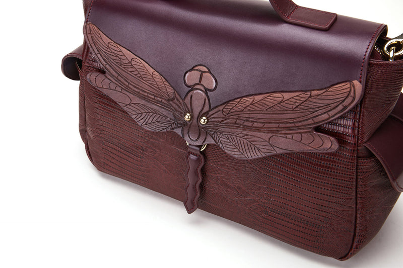 Dragonfly Brown Satchel