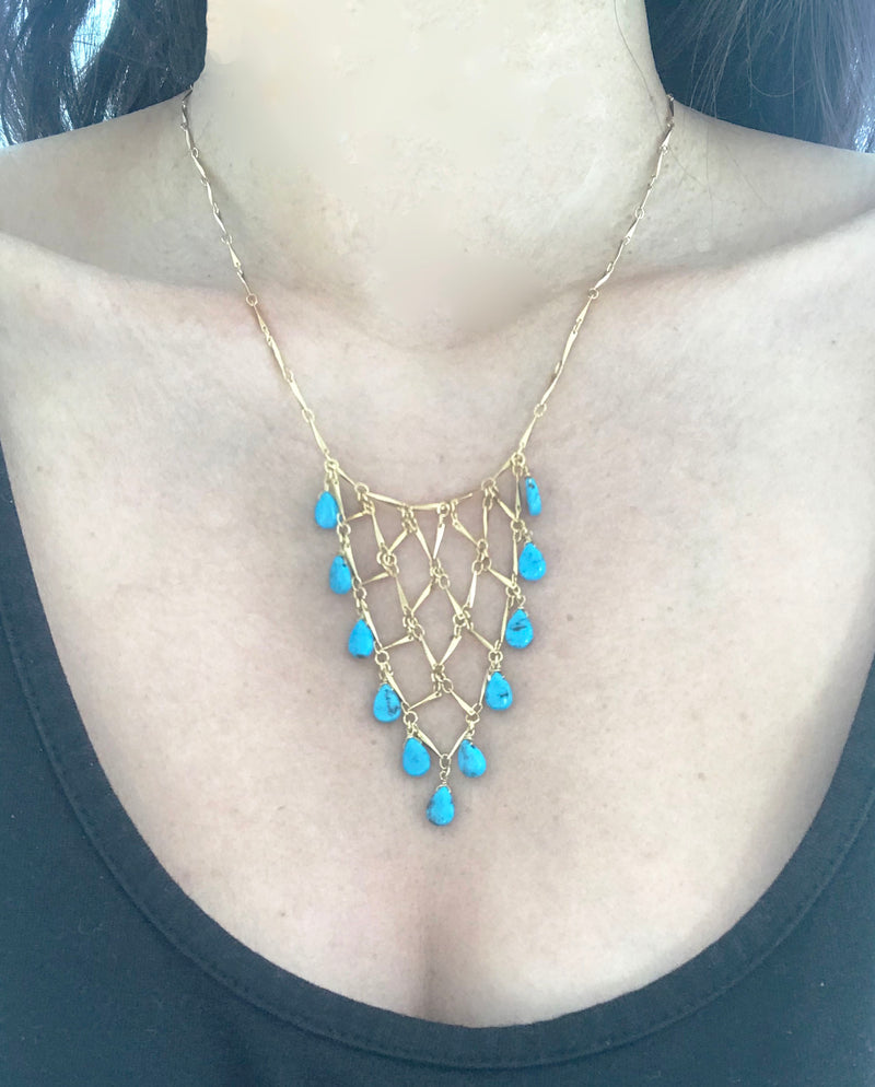 Sleeping Beauty Turquoise Statement Necklace
