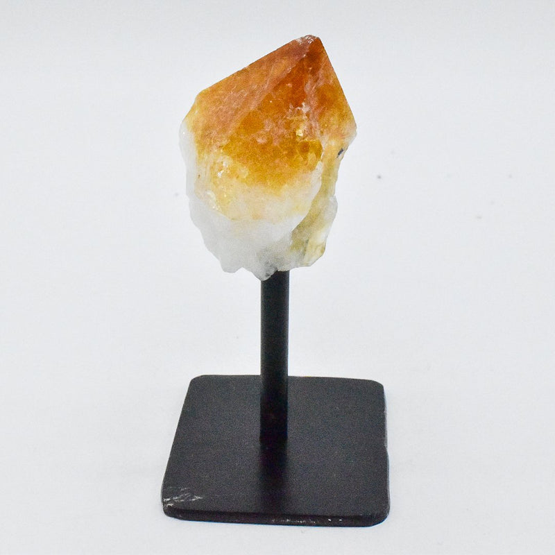 Citrine Point Display on Metal Stand