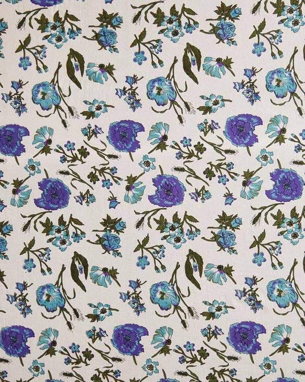 Floral Printed Wall Hanging Picnic Tapestry -Beige/Blue