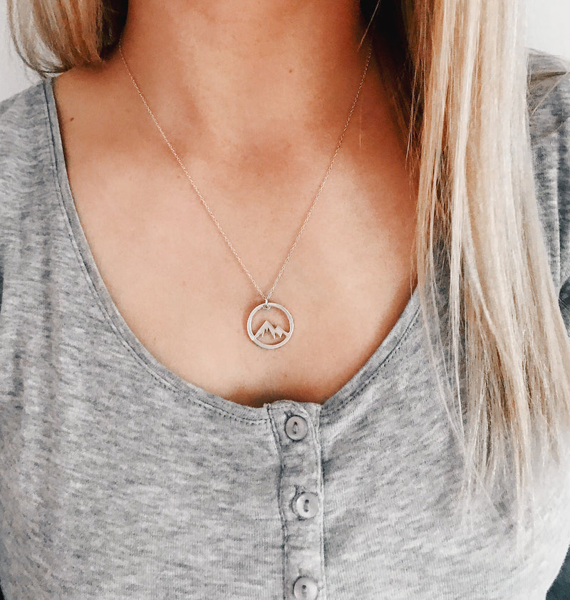 Circle Mountain Necklace - A Sterling Silver Adventure Necklace