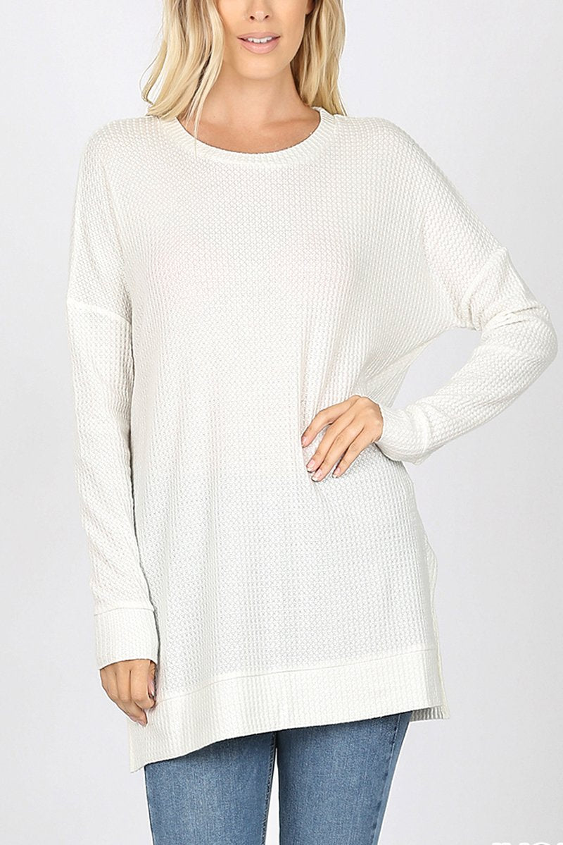 Brushed Thermal Waffle Sweater