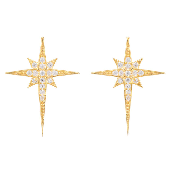 North Star Small Stud Earring Gold