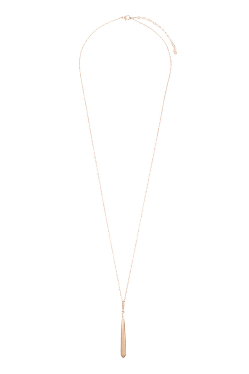 B4n2703 - Metal 3d Bar Pendant Necklace
