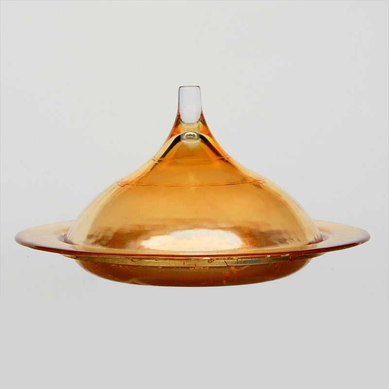 RABAT 9" Gold/Amber Covered Dish