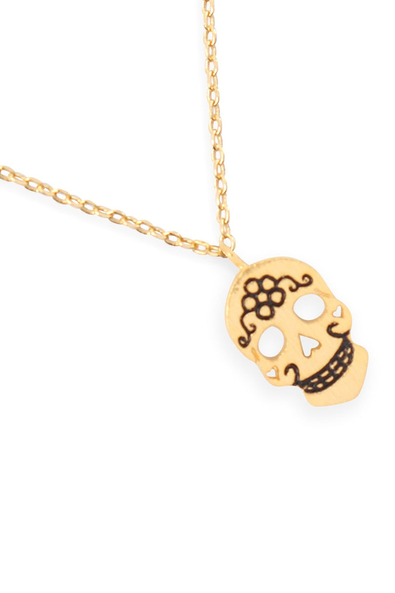 Hdnen462 - Skull Pendant Necklace