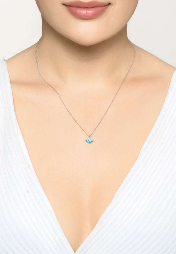 Saturn Galactic Opalite Necklace Silver