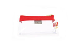 Perfect Red CLEAR IT BAG • Pouch  - Signature Trim