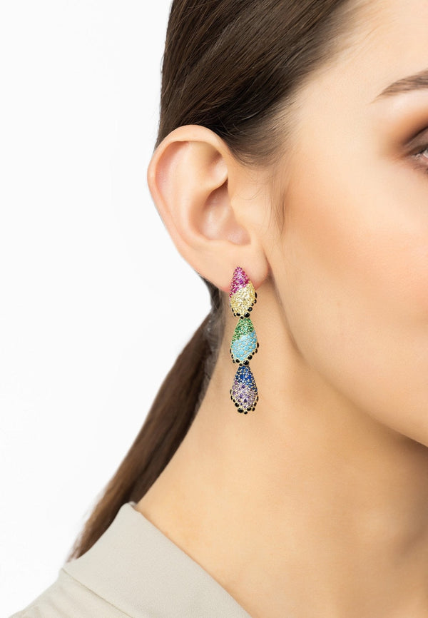Arabelle Rainbow Earrings Gold