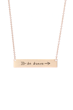 "Be Brave" Bar Necklace