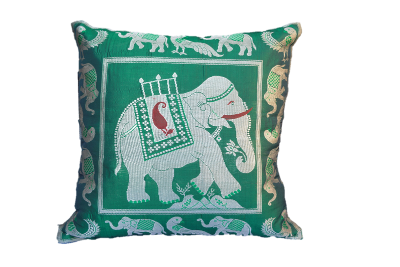 Brocade Silk Decorative Throw Pillow Case: