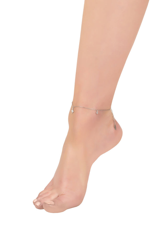 North Star Anklet Silver