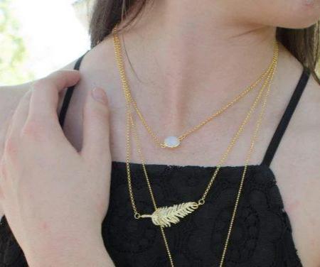 Abigail Feather Necklace