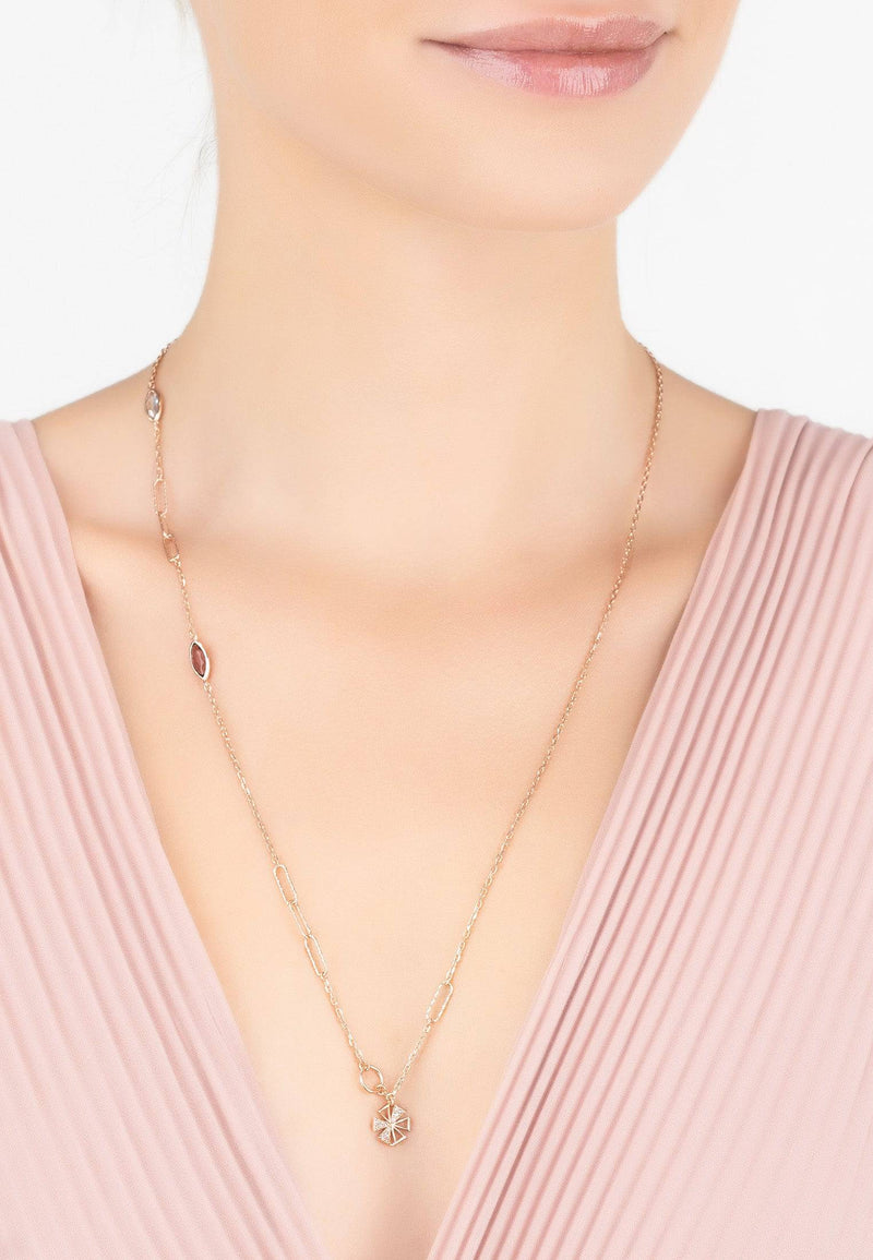 Paris Long Necklace Rosegold