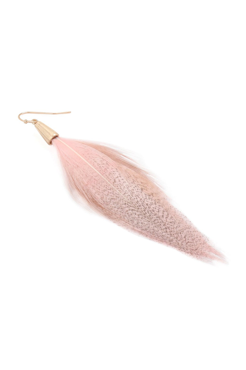 Feather Tassel Hook Earrings