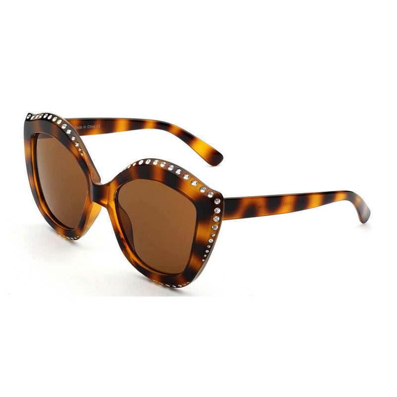 ANGOLA | S1092 - Women Oversized Round Cat Eye Fashion Sunglasses