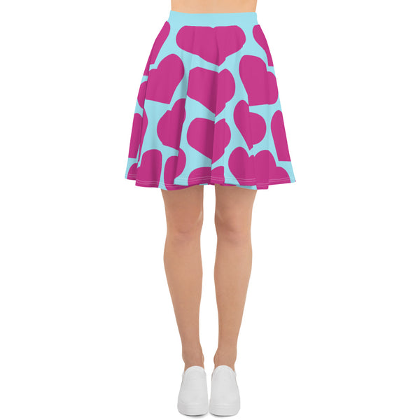 STRONG IN CHRIST- Pink and Blue Skater Skirt