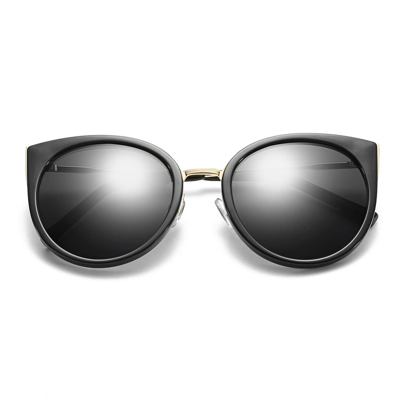 HOLMDEL | CD09 - Women's Iconic Mirrored Lens Cat Eye Sunglasses