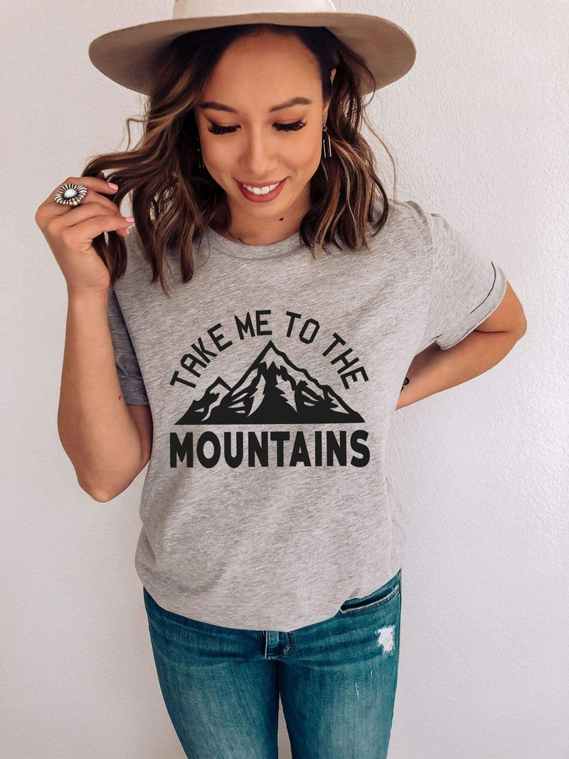 Take Me to the Mountains Shirt Camping Hiking Landscape T-Shirts