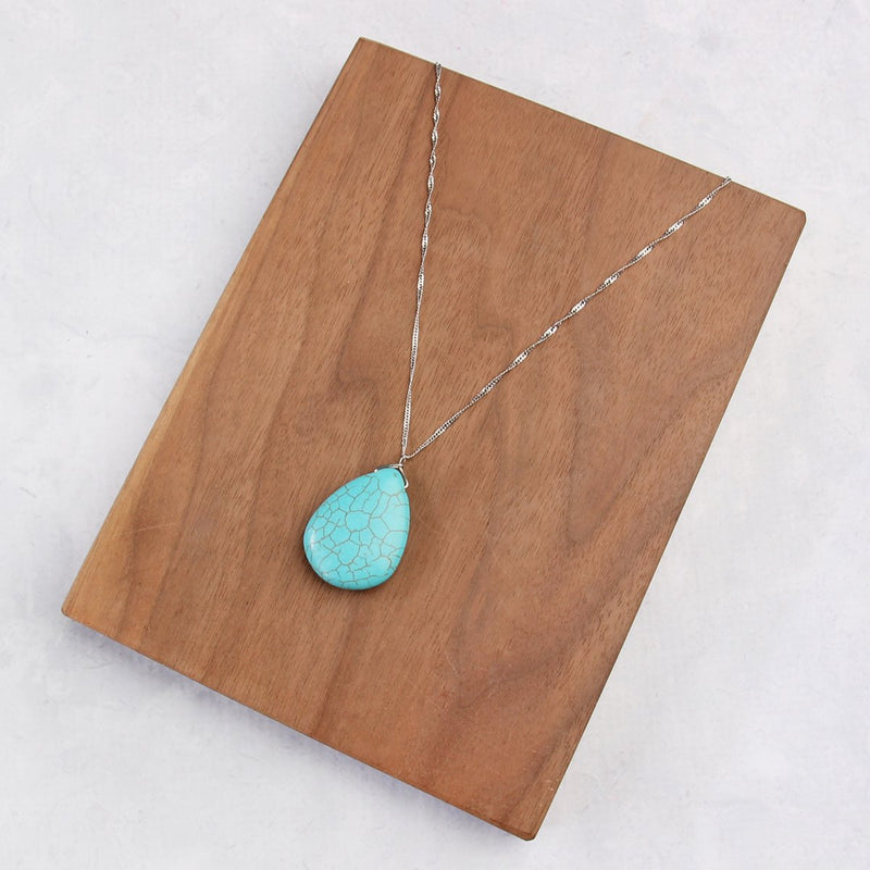 Hdn1561 - Turquoise Pendant Necklace