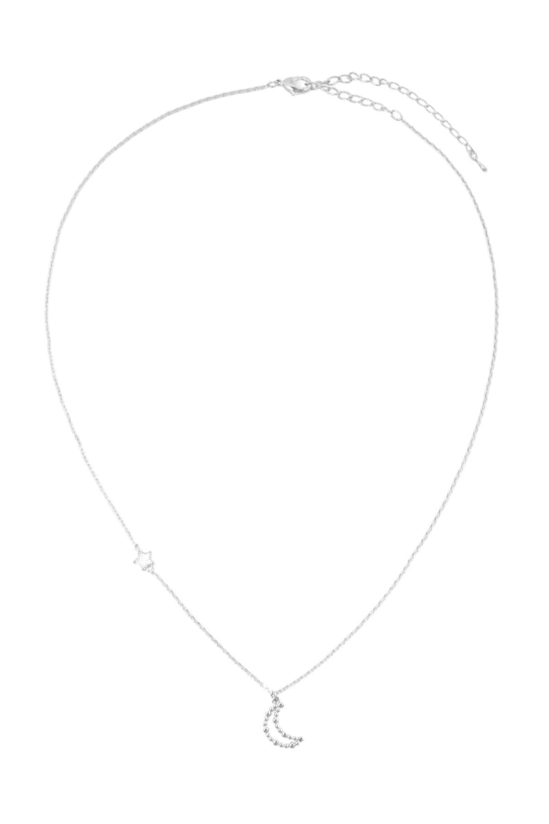 Inb092 - Open Crescent Moon Necklace