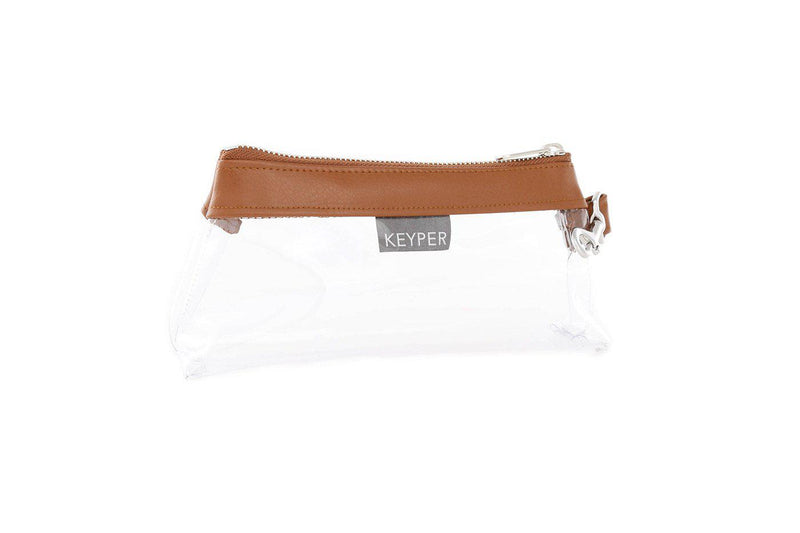 Saddle Brown CLEAR IT BAG • Pouch - Signature Trim