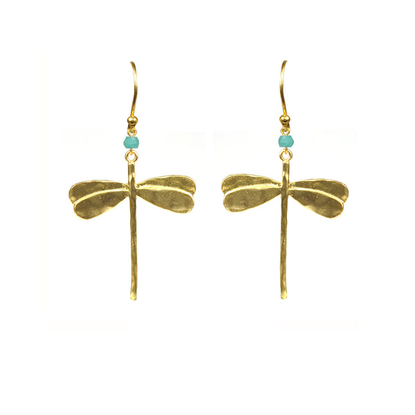 Dragonfly Amazonite Earrings