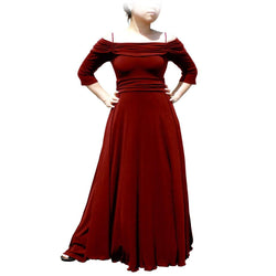 Evanese Women's Plus Size Formal Long Evening Dress 3/4 Sleeves and Side Flare