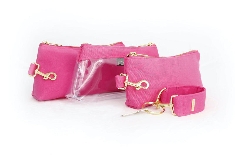 Pink CLASSIC CANVAS KEYPIT Set • Wristlet