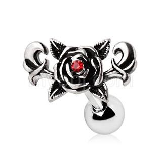 316L Stainless Steel Gothic Rose Cartilage Earring