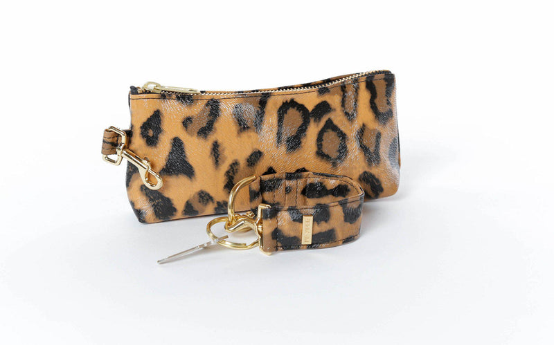 Brown Leopard SIGNATURE 2-Piece KEYPIT Set • Wristlet