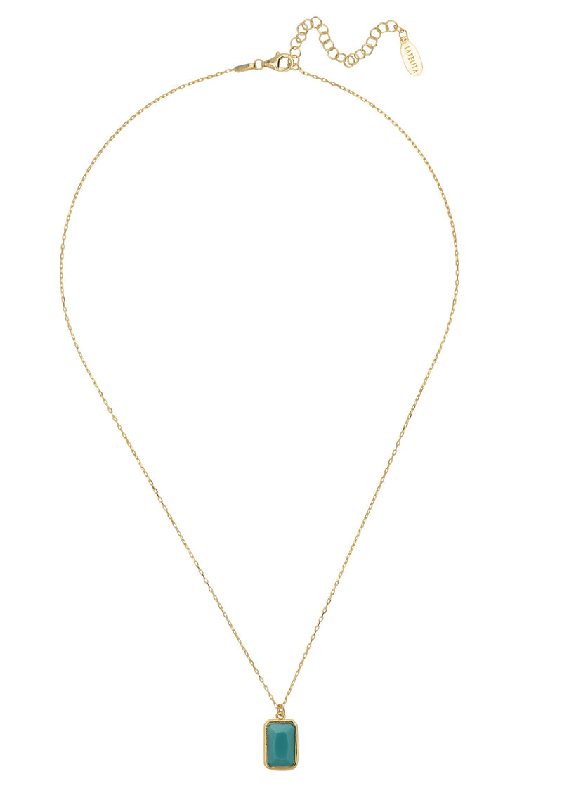 Portofino Necklace Gold Turquoise