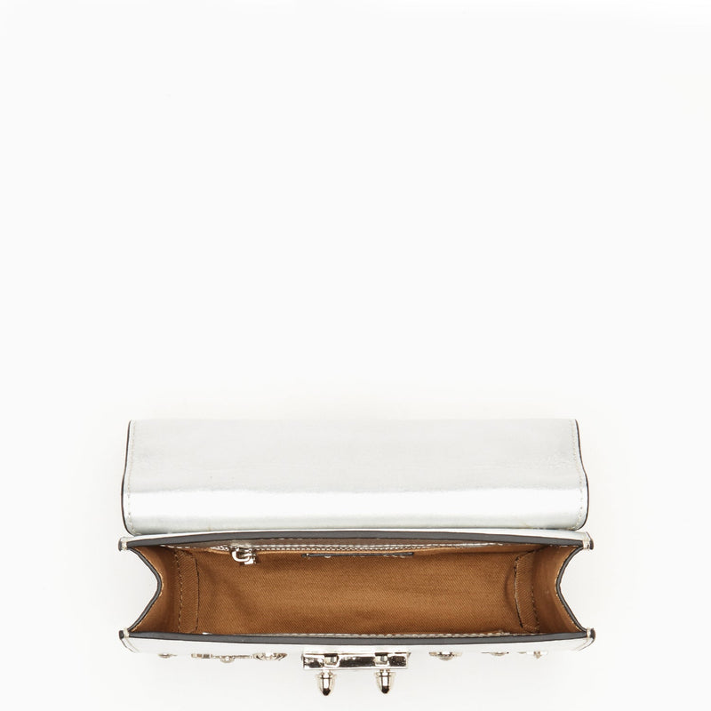 The Hollywood Leather Crossbody Bag Silver