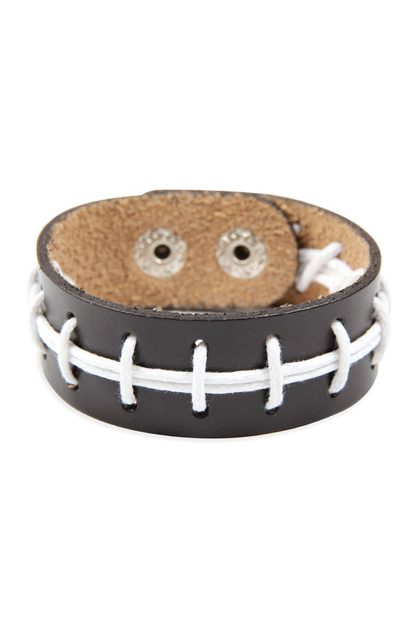 Football Leather Bracelet
